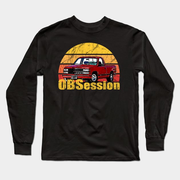 OBS Obsession Chevy C/K trucks General Motors 1988 and 1998 pickup trucks, heavy-duty trucks square body Old body style Long Sleeve T-Shirt by JayD World